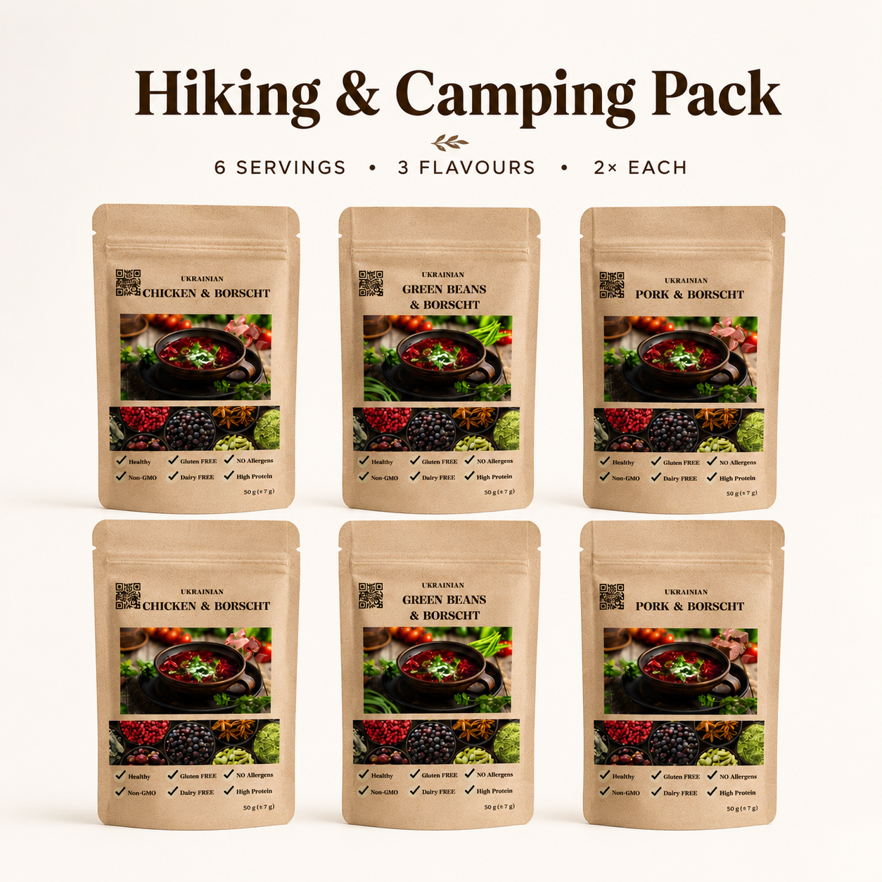 Hiking & Camping Pack — 6 Borschts