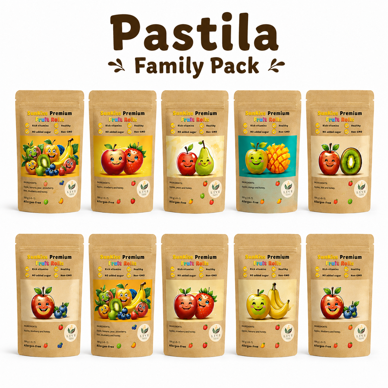Pastila Family Pack — 10 Fruit Rolls