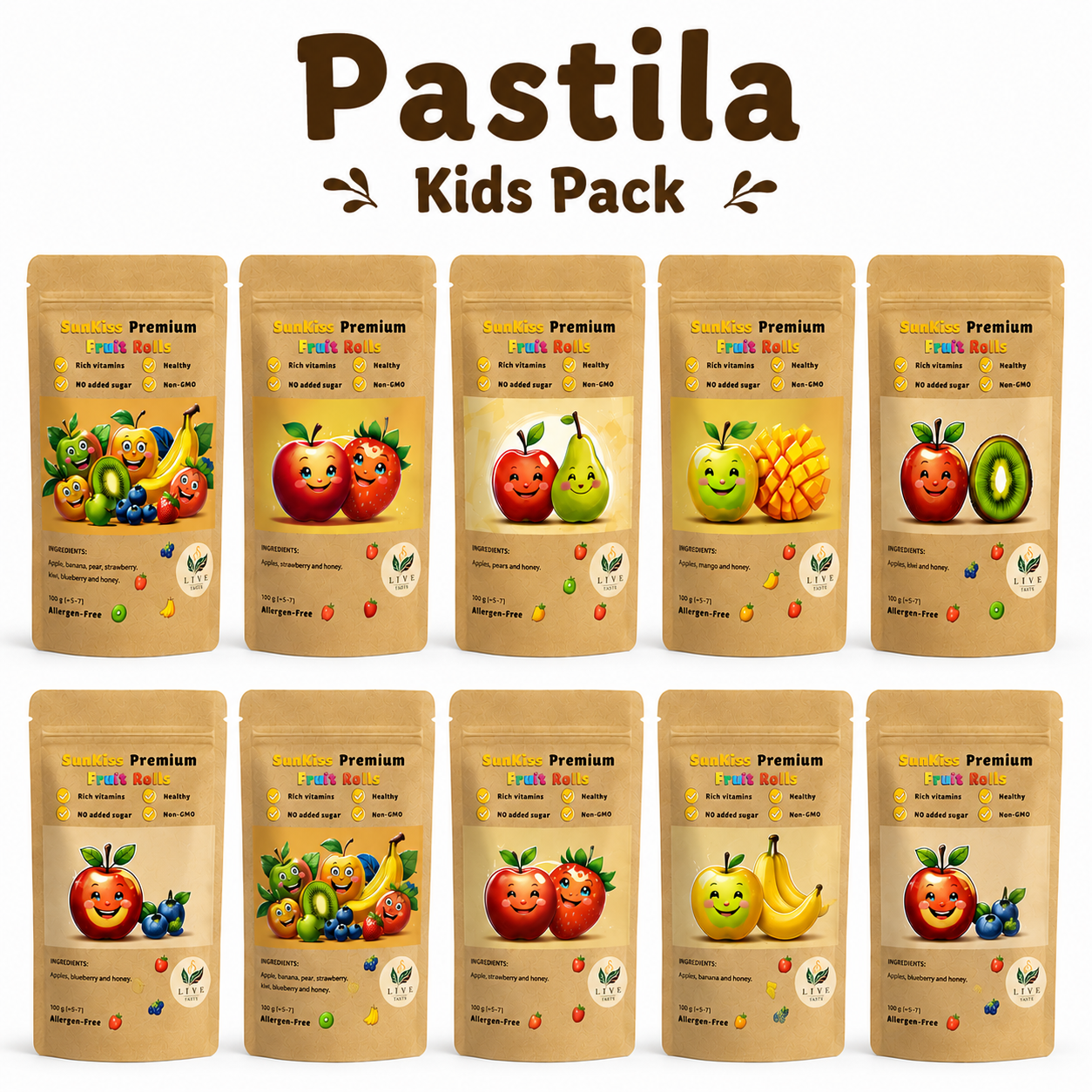Kids Snack Pack — 10 Fruit Rolls