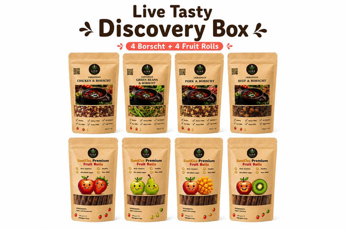 Live Taste Discovery Box — 4 Borscht + 4 Fruit Rolls