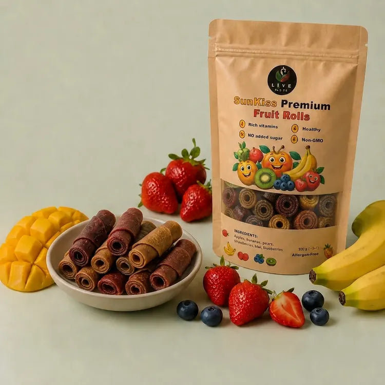 Natural fruit rolls made from real fruit